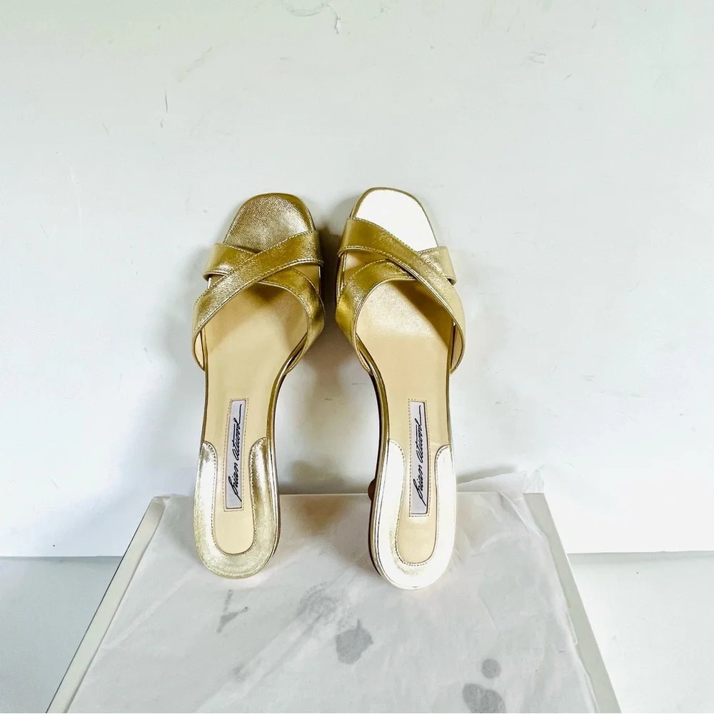 Brian Atwood champagne gold